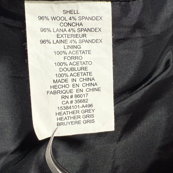 Bebe Blazer Women Size 6 Gray Wool Blend One-Button Office Jacket Lined EUC - Picture 8 of 12